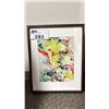 Image 2 : 2 FRAMED & MATTED POURED ACRYLIC PAINT ART