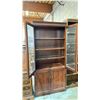 Image 2 : DARK WOODEN FOUR DOOR CHINA CABINET - APPROX. 36"W X 17"H X 78"H