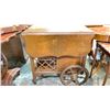 Image 2 : ANTIQUE ROLLING BAR CART