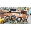 Image 2 : MAHOGANY DUNCAN PHYFE DINING ROOM SET WITH 6 SHIELD BACK CHAIRS ( 10 PIECE SET ) - TABLE MEASURES
