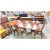 Image 5 : MAHOGANY DUNCAN PHYFE DINING ROOM SET WITH 6 SHIELD BACK CHAIRS ( 10 PIECE SET ) - TABLE MEASURES