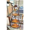 Image 2 : 4 TIER WOODEN CORNER SHELF & VINTAGE VALET STAND
