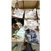 Image 1 : PALLET OF DECOR, FAUX FUR HATS, GLASSWARE, PLACEMATS, VASES & MORE *MUST TAKE ALL ON PALLET*