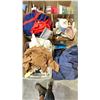 Image 1 : PALLET OF CLOTHING, WOMENS SHOES, SLIPPERS, PURSE & MORE *MUST TAKE ALL ON PALLET*