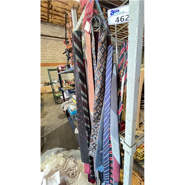 ASSORTED TIES & TIE HOLDER
