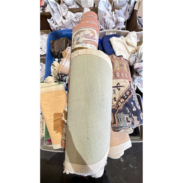 PALLET OF AREA RUGS, CLOTHING, TABLE RUNNERS & MORE *MUST TAKE ALL ON PALLET*