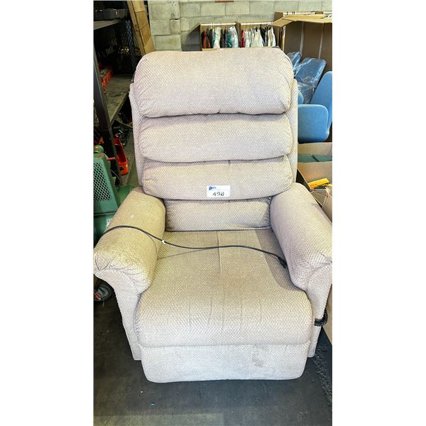 BEIGE RECLINER *CABLE MISSING PLUG*
