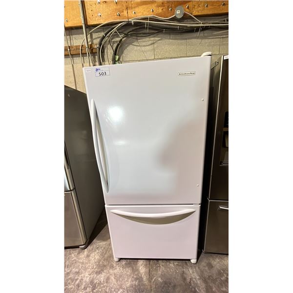 KITCHENAID WHITE 33"W BOTTOM FREEZER REFRIGERATOR