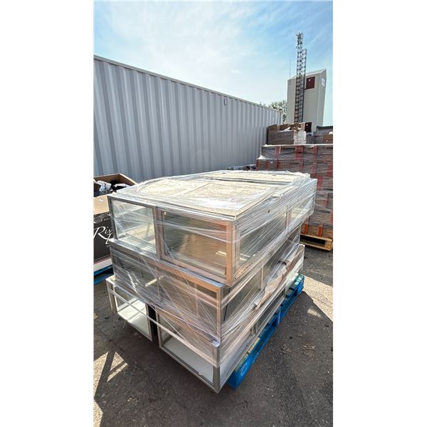 PALLET OF DISPLAY CASES 54"W X 18"D X 12"H  *MUST TAKE ALL ON PALLET*