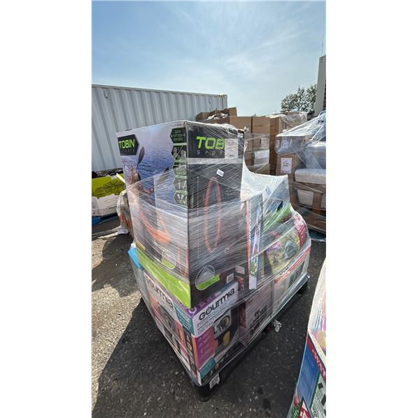 PALLET OF INFLATABLE KAYAK, DOME TENT, GOURMIA AIR FRYER & MORE *MUST TAKE ALL ON PALLET/ WORKING