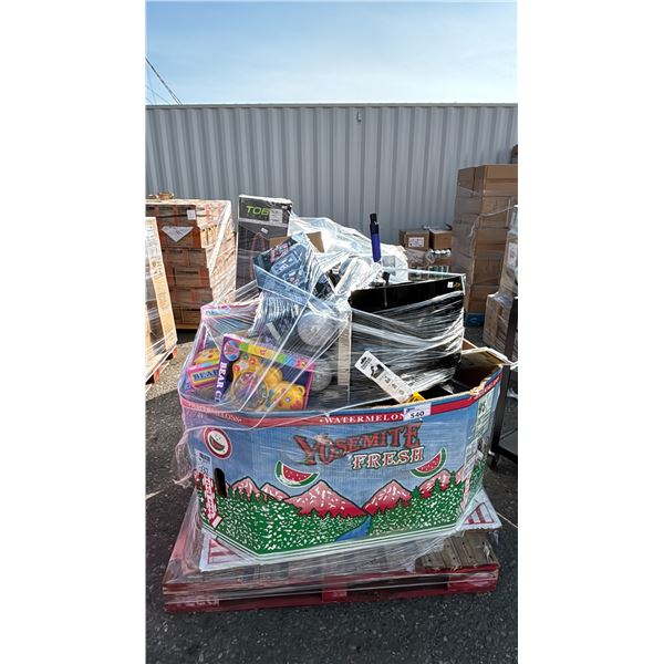 PALLET OF CHILDREN'S TOYS, MICROWAVE, ELECTRIC FIREPLACE & MORE - *UNKNOWN WORKING CONDITION/