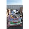 Image 1 : PALLET OF CHILDREN'S TOYS, MICROWAVE, ELECTRIC FIREPLACE & MORE - *UNKNOWN WORKING CONDITION/