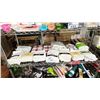Image 1 : SHELF OF PAPER NAPKINS, SOCKS, BABY WIPES, ASSORTED DISH CLOTHES & ASSORTED DISH TOWELS