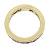 Image 2 : 18k Yellow Gold Channel GIA Square Step Burma Ruby Wide Eternity Stack Band Ring