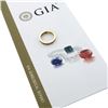 Image 7 : 18k Yellow Gold Channel GIA Square Step Burma Ruby Wide Eternity Stack Band Ring
