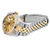 Image 4 : Rolex Mens 2T 18K Yellow Gold Diamond And Sapphire Bezel Datejust With Rolex Box