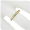 Image 5 : Antique 14k Yellow Gold Detailed Floral Work Eternity Stackable Band Ring