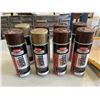 Image 1 : 8 NEW KRYLON SPRAY PAINT CANS, 6 BROWN, 2 GOLD AND ALCOHOL HAND SANITIZER