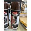 Image 2 : 8 NEW KRYLON SPRAY PAINT CANS, 6 BROWN, 2 GOLD AND ALCOHOL HAND SANITIZER
