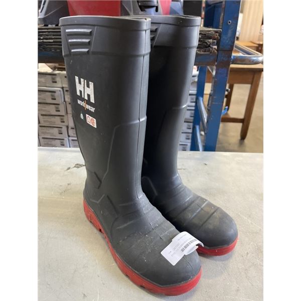 STEEL TOE RUBBER BOOTS, SIZE 10
