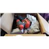 Image 1 : BLACK AND DECKER SANDER, WORK GLOVES AND PAINTING SUPPLIES