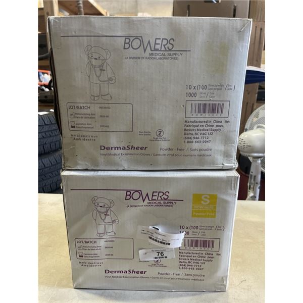 2 CASES OF VINYL GLOVES, SMALL