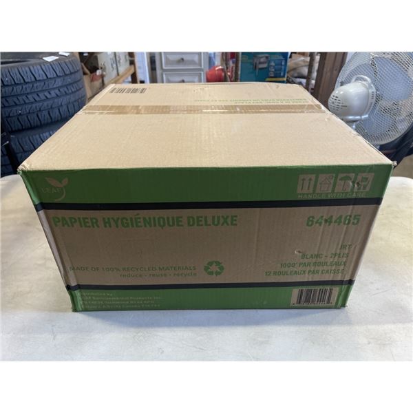 NEW CASE OF WHITE BATH TISSUE 12 ROLLS PER CASE