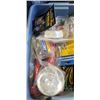 Image 5 : TWO BINS WITH AUTOMOTIVE BULBS AND ELECTRICAL ITEMS, SCREWDRIVERS, PLIERS AND CUTTERS