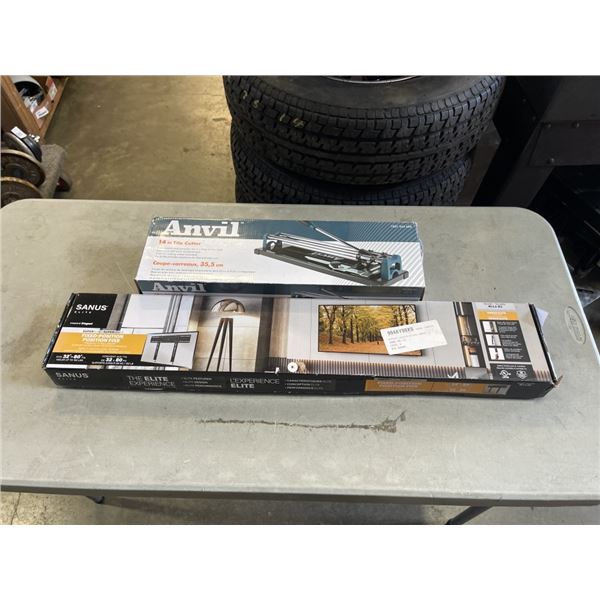 ANVIL TILE CUTTER AND SANUS 32" TO 80" FIXED POSITION TV MOUNT