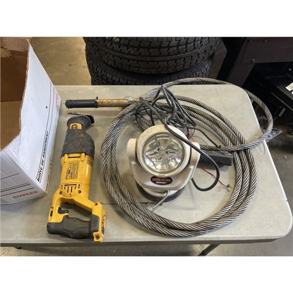 AIRCRAFT CABLE, RECIP SAW AND SEARCH LIGHT