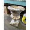 Image 1 : CEMENT GARDEN PLANTER, 21 INCH TALL X 16 INCH WIDE