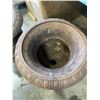 Image 3 : 2 CAST IRON FLOWER URNS, 16 INCH TALL, 16 INCH WIDE