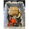 Image 2 : UTILITY HOOK SET AND BIN OF ASSORTED TOOLS