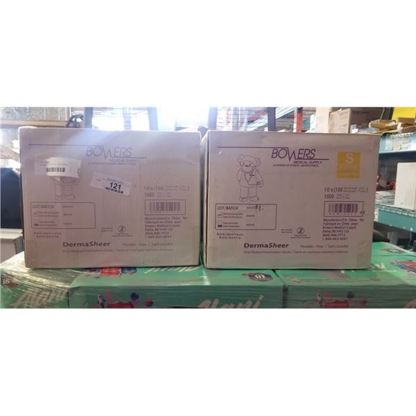 2 CASES OF VINYL GLOVES, SIZE SMALL