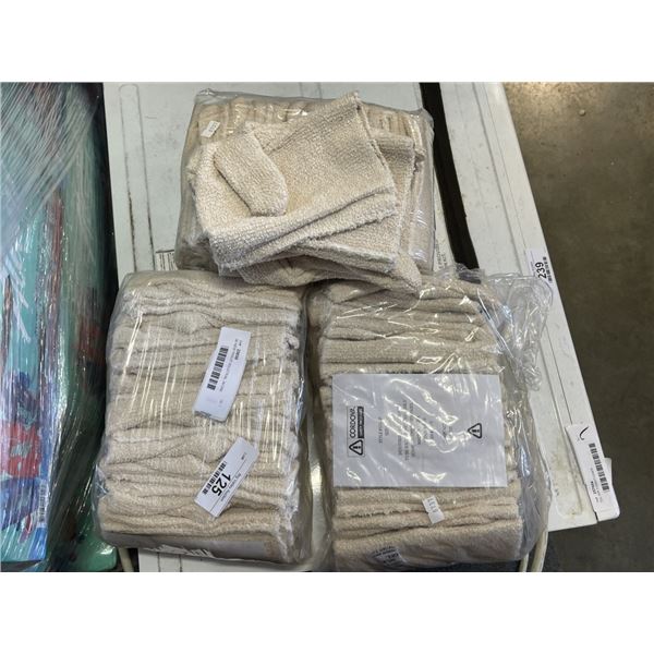 36 NEW PAIRS OF INDUSTRIAL WORK GLOVES, 100% COTTON, FINGERLESS