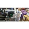 Image 1 : BIN OF HAMMERS AND SAWS WITH CRATE OF DRILL BITS, MAKITA DRILL WITH CHARGER, DRILL ATTACHMENT AND SH