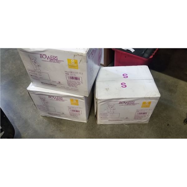 3 BOXES OF VINYL GLOVES, SIZE SMALL