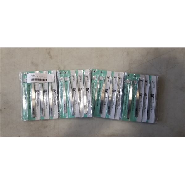 4 NEW 12PACKS OF ANTI-MAGNETIC STAINLESS TWEEZERS
