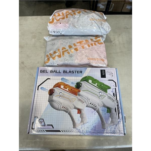 NEW GEL BLASTER, AND 2 KIDS TACTICAL VEST KITS, WITH FOAM BULLETS