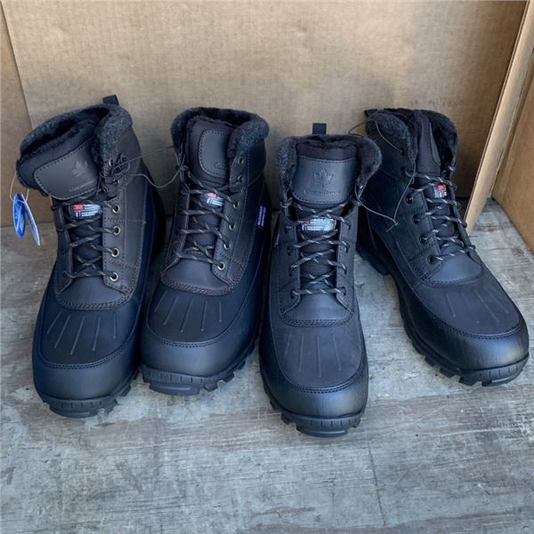 TWO NEW PAIRS OF SIZE 11 WATERPROOF THINSULATE BOOTS RETAIL $120+