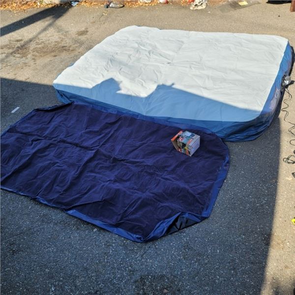 AS NEW INTEX DOUBLE SIZE IN SELF INFLATABLE MATTRESS AND INFLATABLE TWIN SIZE MATTRESS WITH PUMP