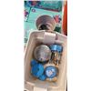 Image 1 : COMPACT CAMPING STOVE, FUEL AND COOKWARE AND FOUR KNIVES