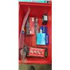 Image 4 : 2 BINS WITH STAPLER AND STAPLES, FASTENERS, SCISSORS, PLIERS ETC