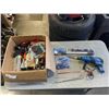 Image 1 : BOX OF ASSORTED TOOLS AND SUPPLIES