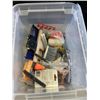 Image 2 : ASSORTED TOOLS, SAW BLADES, WRENCHES, SANDER, WORKLIGHTS AND MORE