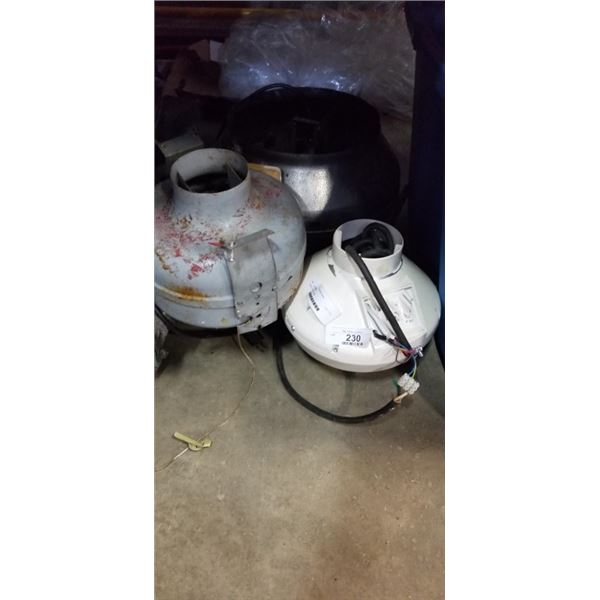 THREE EXHAUST FANS