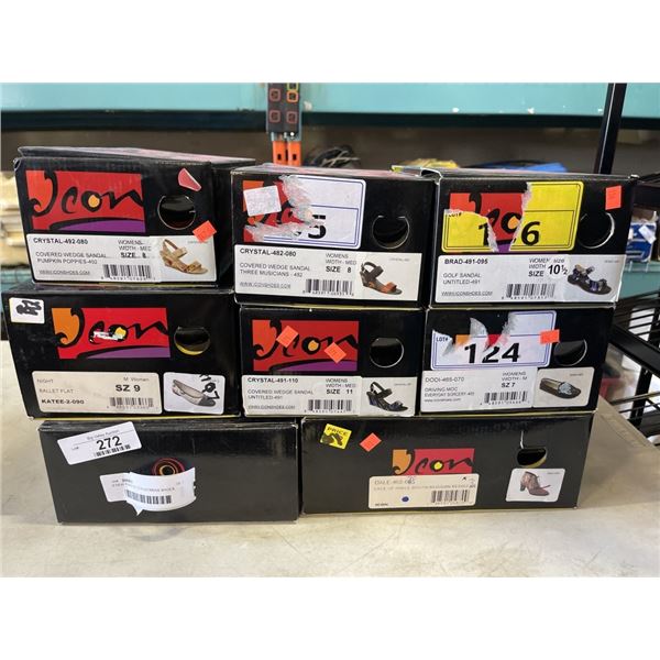 8 NEW PAIRS OF ICON WOMENS SHOES, ASSORTED SIZES