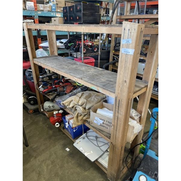 4 TIER MOBILE WOODEN RACK (CONTENTS NOT INCLUDED)