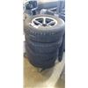 Image 1 : SET OF 4 TIRES ON 5 BOLT ALUMINUM RIMS, ST 205/75R14