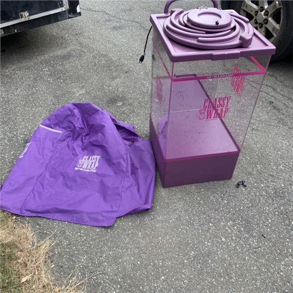 CLASSY WRAP GIFT IN A BALLOON BALLOON STUFFING MACHINE WORKING NEEDS STAR GASKET RETAIL $1100